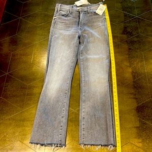 Grey colored Mother jeans size 25 w/ 37” L with tags.